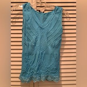 Peacock Blue Embellished Top